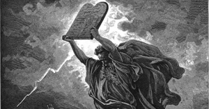 Torah in hands of Moses